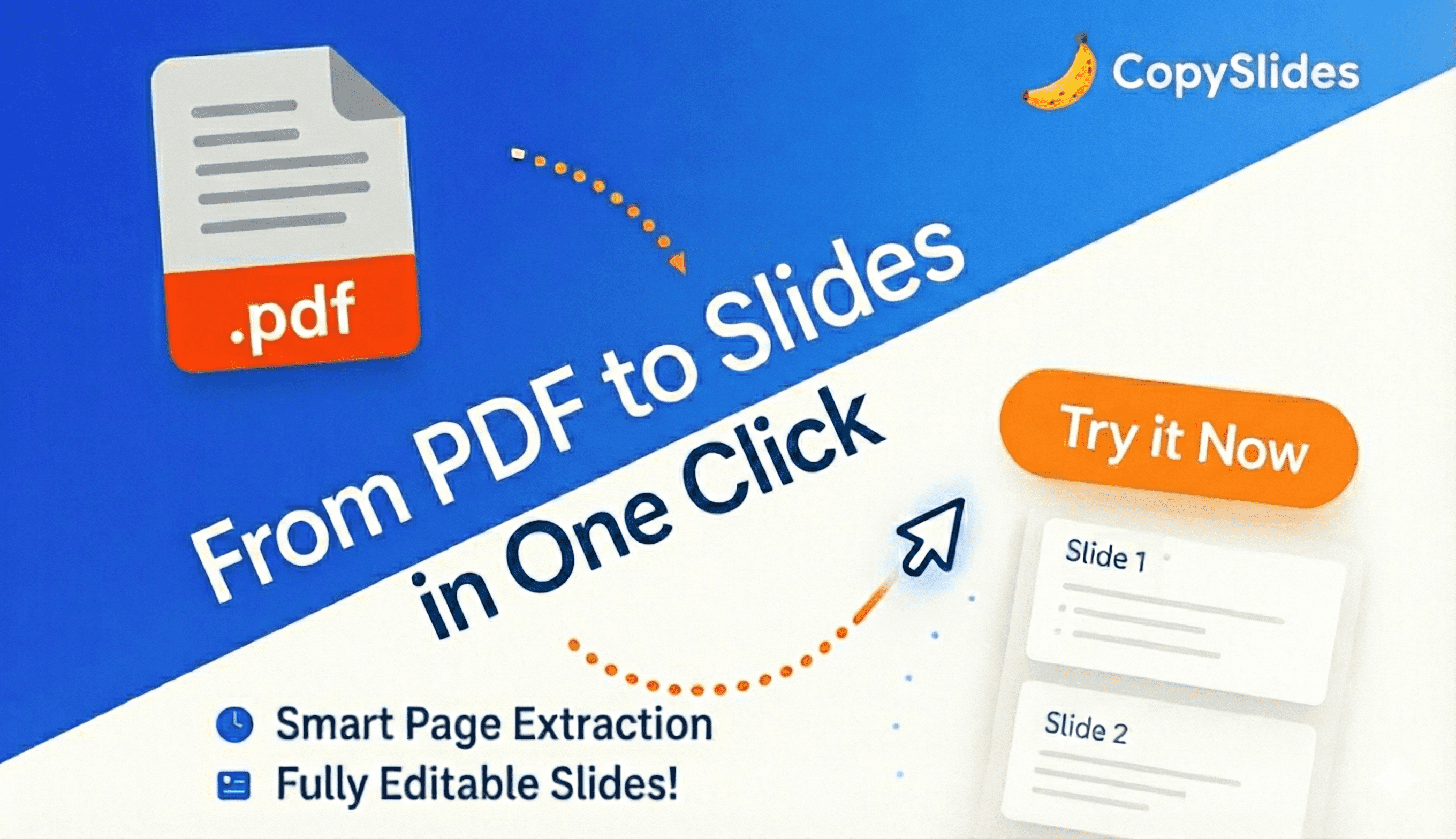 Turn Images & PDF into Editable PowerPoint - CopySlides logo